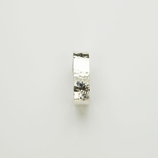 Silver RIng With Hammered Texture