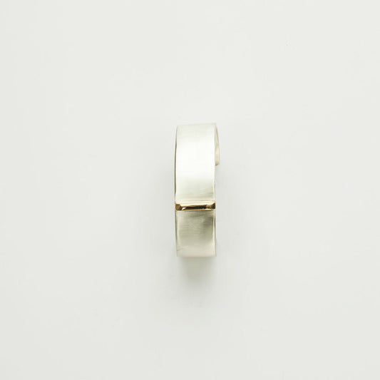 Silver Ring With Gold Strip